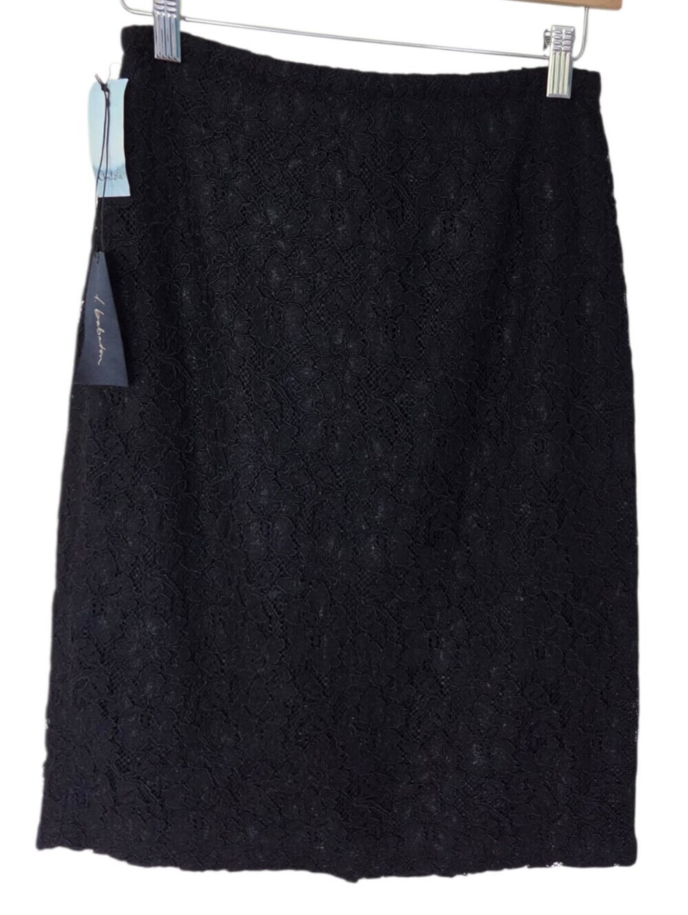 Aritzia Babaton Jasper Lace Pencil Skirt Women 6 Black NWT